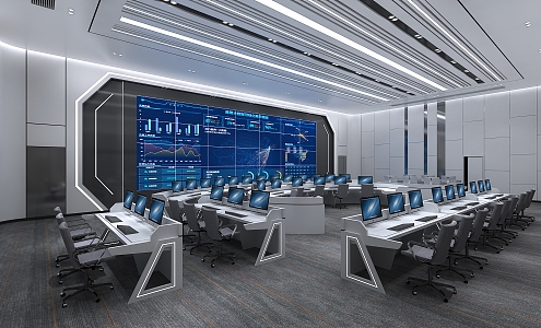 Big Data Monitoring Room 3d model