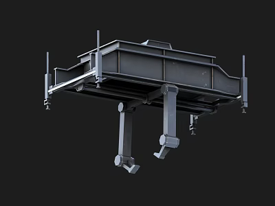Industrial Equipment Heavy Duty Metal Frame Structure With Mechanical Support Legs 3d model