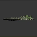 Detailed Green Grass Landscape Model With Natural Stone Structures And Pathway