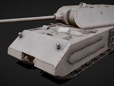 Detailed Military Tank Featuring Large Cannon Heavy Armor Turret And Tracks 3d model