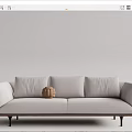 Modern double sofa multiplayer sofa 3d model