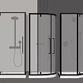 Modern Shower Sauna Enclosure Design With Glass Doors And Metal Frames