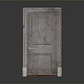 Traditional Wooden Entrance Door With Paneled Design And Natural Wood Frame In 3D Rendering