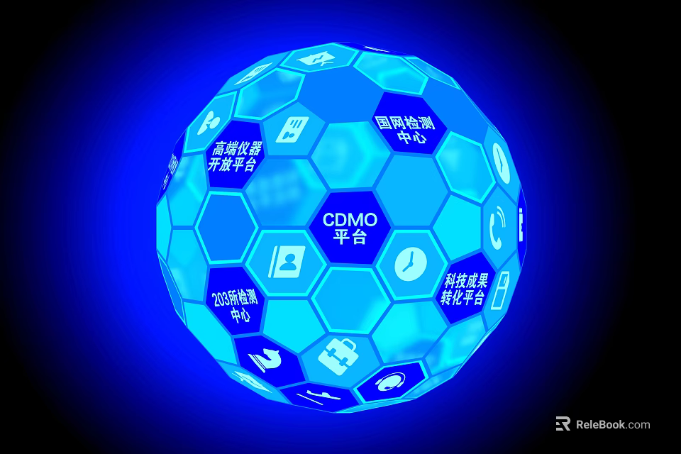 Digital Computer Platform Integrating CDMO R&D Center And Shared Laboratory 3d model 