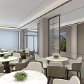 Elegant Modern Boutique Interior With Open Layout Tables Chairs And Screens