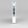 Tech Exhibition Hall Display Cabinet With Glass Doors Drawers And Louvered Panels