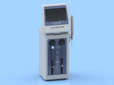 Hamilton Industrial Testing Equipment With Digital Display Probe And Control Knobs For Precision Measurement Applications 3d model
