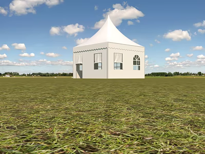 modern tent spire tent 3d model