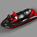 Modern Black And Red Jet Ski Watercraft With Sleek Design