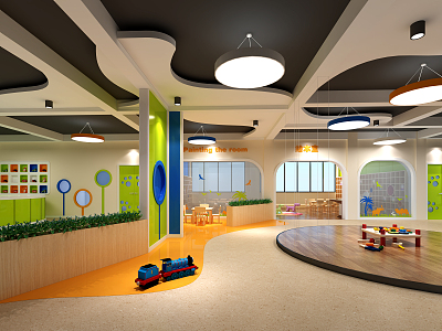 Modern Kindergarten Early Education Center 3d model