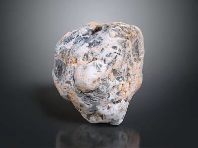 Raw Natural Stone Block With Unique Textures For Home Decoration Projects 3d model