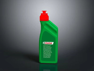 Practical Green Bottle With Red Pump Dispenser Castrol Brand For Daily Use 3d model