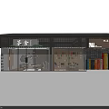 Traditional Tea House Exterior Storefront With Glass Windows And Interior Shelves