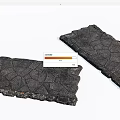 Garden Ornaments Black Cracked Texture Stone Slabs For Outdoor Pathway