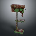 Bench drill vertical drilling machine vertical bench drilling machine tools hardware tools processing tools realistic 3d model