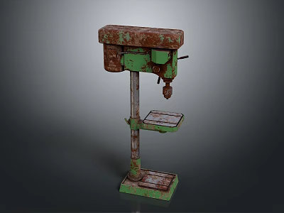 Bench drill vertical drilling machine vertical bench drilling machine tools hardware tools processing tools realistic 3d model