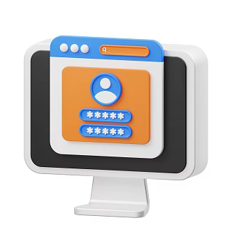 Modern Display Computer Display Cartoon Display 3d model
