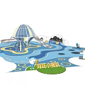 Octonauts Themed Children's Play Area With Transparent Dome Slide And Ocean Elements