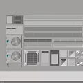 Various Air Conditioner Air Vents with Grille Slotted and Square Designs