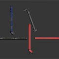 Colorful Industrial Tools Set Including Wrenches And Metal Rods
