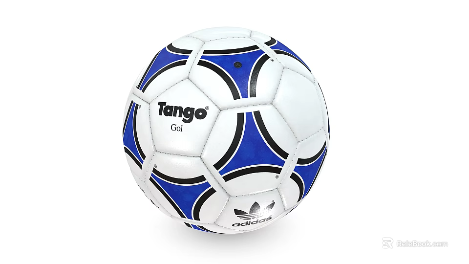 Adidas Tango Gol Soccer Ball With White Blue Black Classic Pattern 3d model 