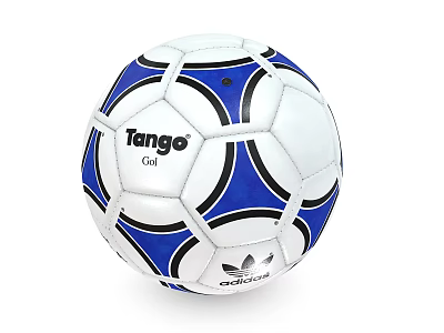 Adidas Tango Gol Soccer Ball With White Blue Black Classic Pattern 3d model