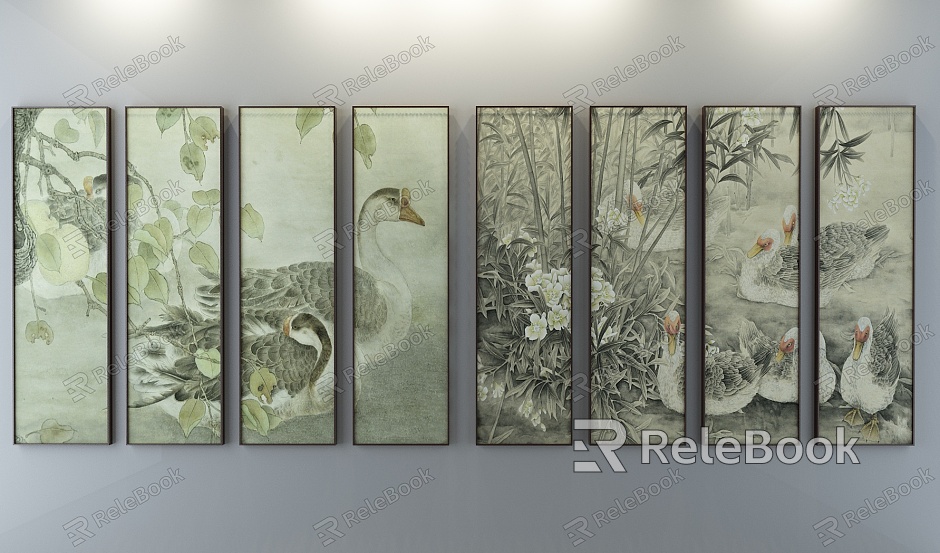 New Chinese Animal Painting Decorative Painting model