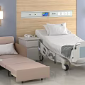 Modern sickbed accompanying sofa sickbed combination 3d model