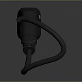 Black Electric Vehicle Charging Gun With Flexible Cable And Modern Design