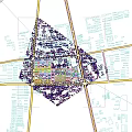 Aerial View Planning of Urban Residential Area With High Rise Buildings and Green Spaces