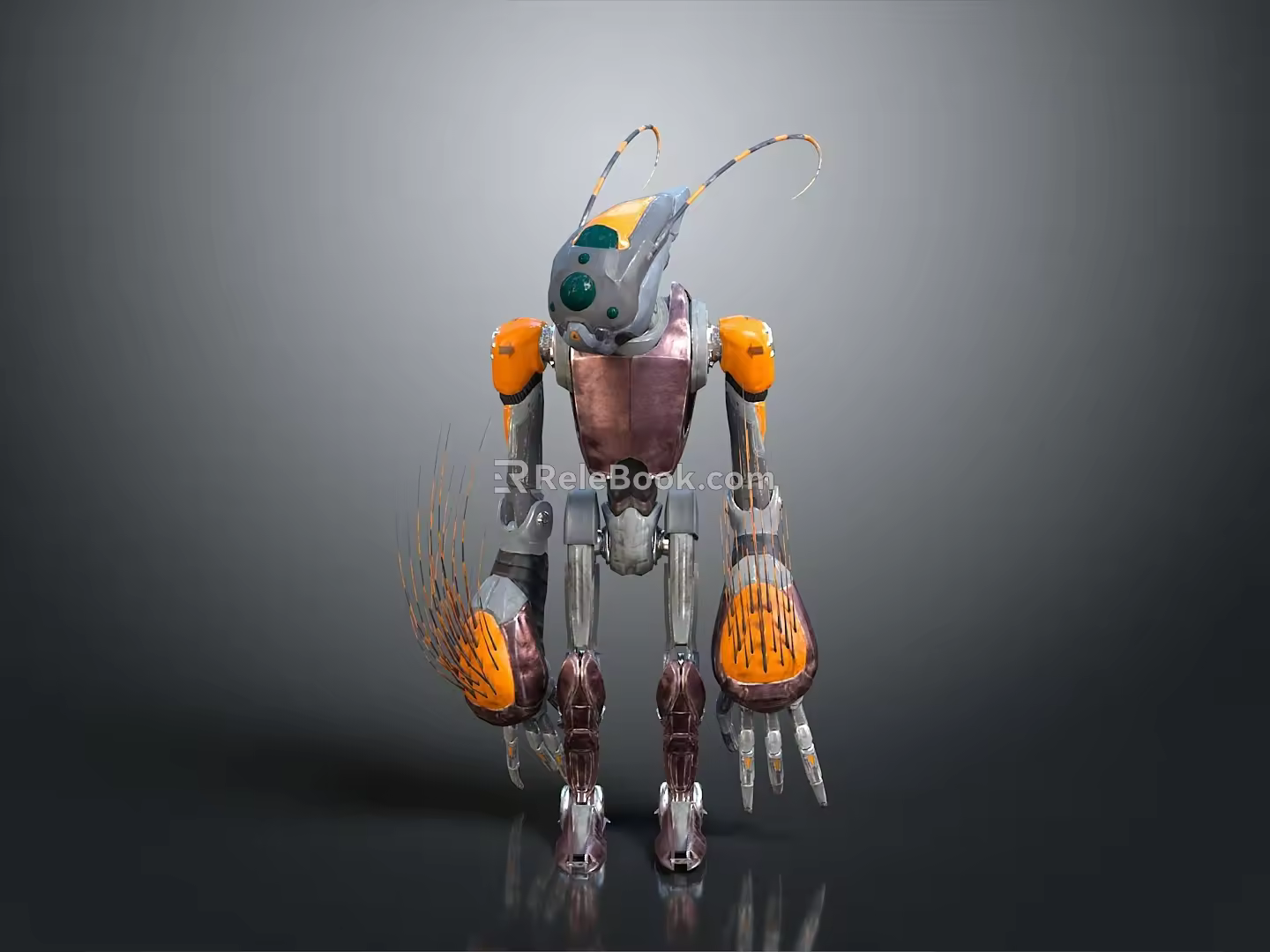Robot Assistant Small Robot Butler Robot Butler Figure Game Figure 3d model