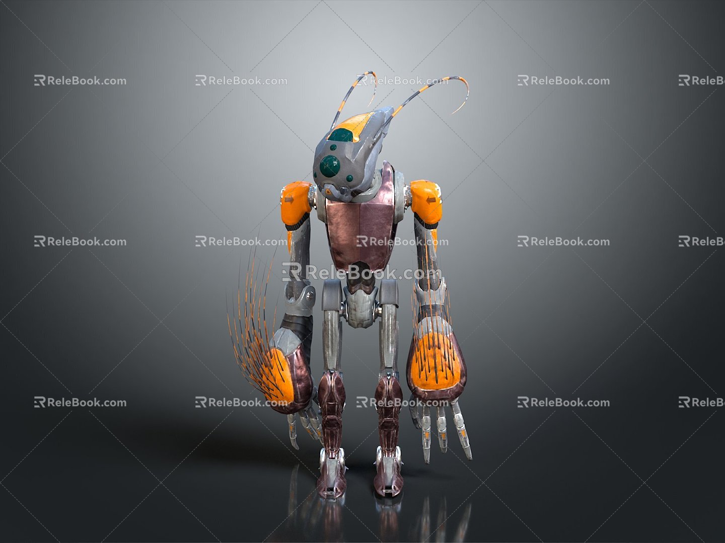 Robot Robot Assistant Small Robot Robot Butler Robot Butler Figure Game Figure 3d model