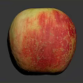 Fresh Ripe Yellow And Red Apple With Small Spot On Dark Background And Reflection