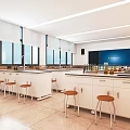 Modern laboratory tables and chairs experimental equipment school classroom desks and chairs desks 3d model
