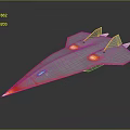 Future Concept Passenger Aircraft Featuring Sleek Aerodynamic Design and Red Illuminated Accents on Dark Surface