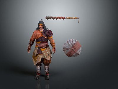 Western Samurai Western Warrior Western Hero Western Warrior Knight Hero Ancient Warrior Paladin 3d model