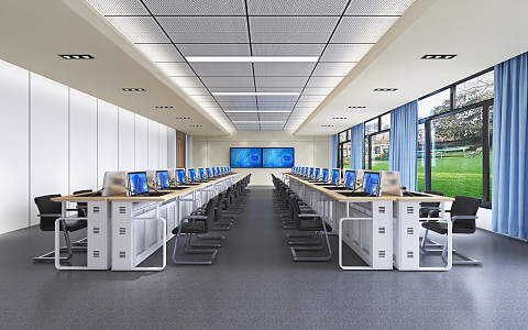 Computer Classroom 3d model