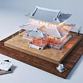modern sand table ancient architecture sand table 3d model