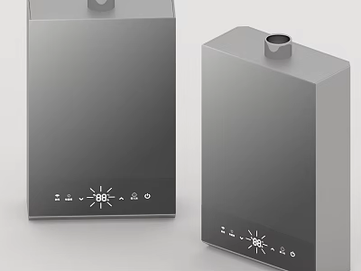 Modern Daily Use Electrical Appliances with Sleek Gray Design and Intuitive Control Panel Features 3d model