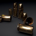 9mm bullet shell warhead 3d model