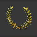Golden Laurel Wreath Decorated Fashion Clothing Accessories For Stylish Outfits