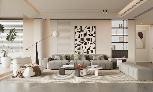 modern living room 3d model