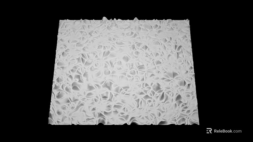 Industrial Equipment Perforated Metal Sheet With Square Shape Intricate Texture Surface Design 3d model 