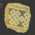 Traditional Architectural Component With Geometric Pattern And Decorative Tile Featuring White Yellow Green Colors