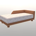 Modern Sectional Sofa With Brown Armrest And Patterned Comfortable Soft Cushion