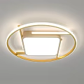 Light luxury ceiling lamp square three group ceiling lamp 3d model