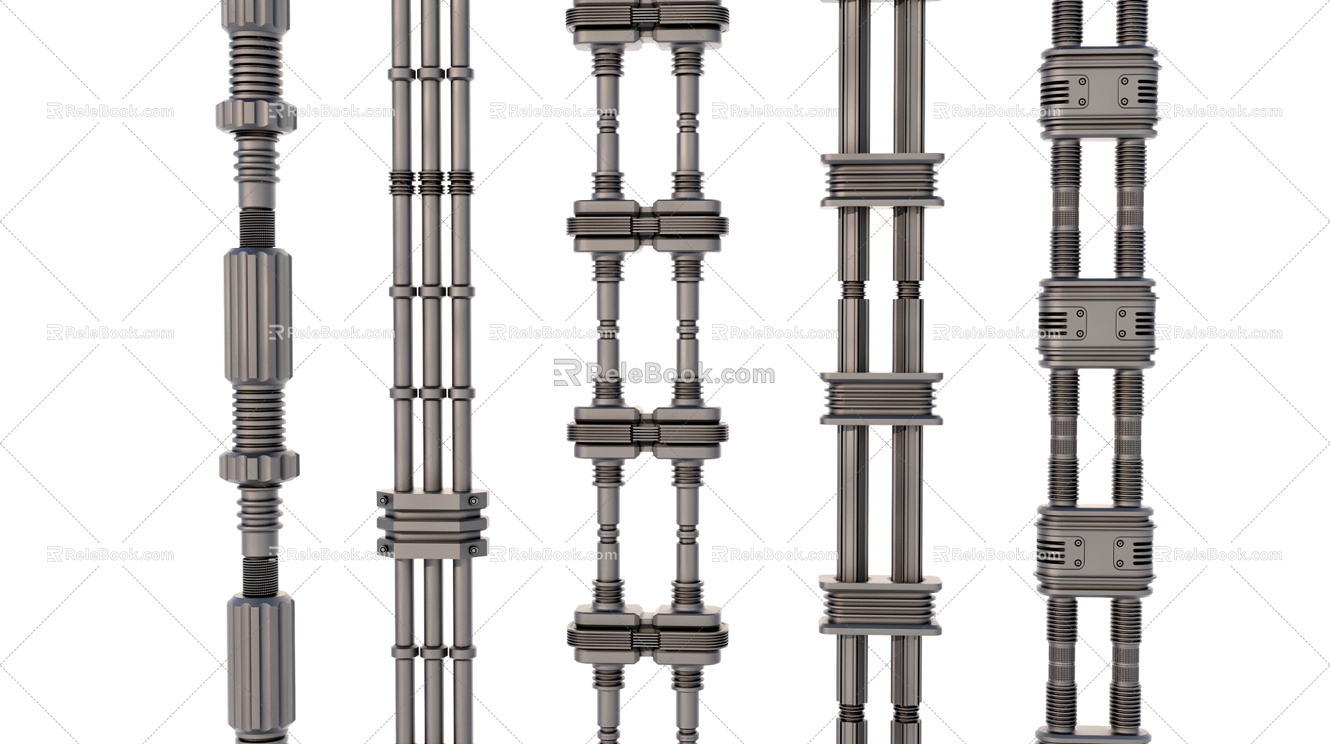 Sci-fi Pipe Hose Cable 3d model