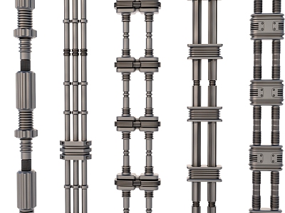 Sci-fi Pipe Hose Cable 3d model