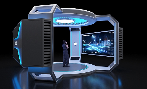 Exhibition Hall Exhibition Booth Exhibition Big Data Platform Multimedia Interactive Exhibition Item Technology Future 3d model