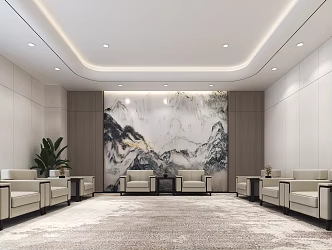 Modern Reception Room Advanced Meeting Room 3d model